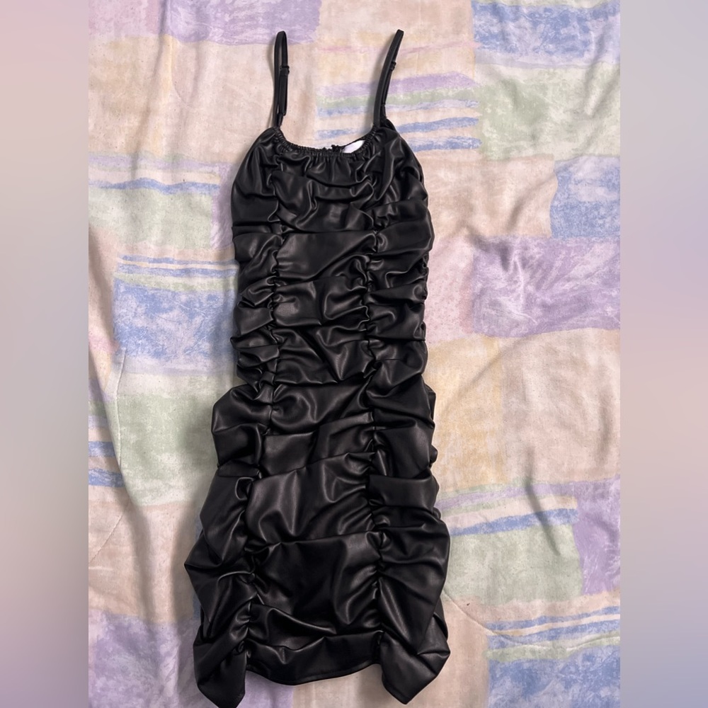 BEAUTIFUL Black Leather dress